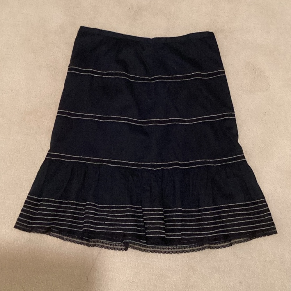 BCBGMaxAzria Black Skirt with White Accents